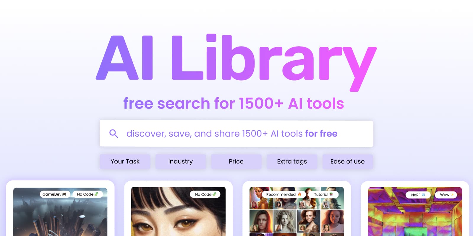 AI Library website preview