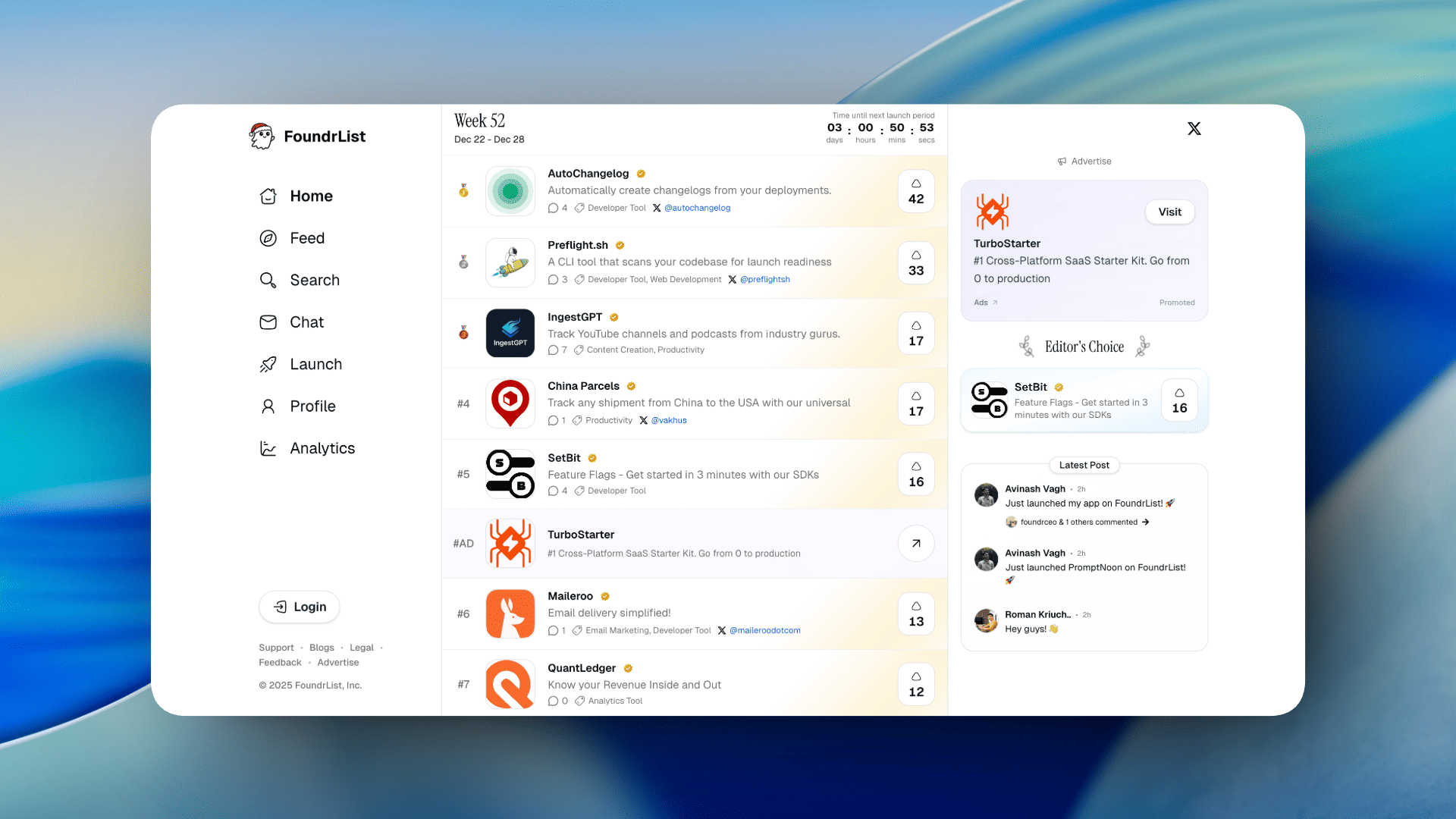 FoundrList website preview