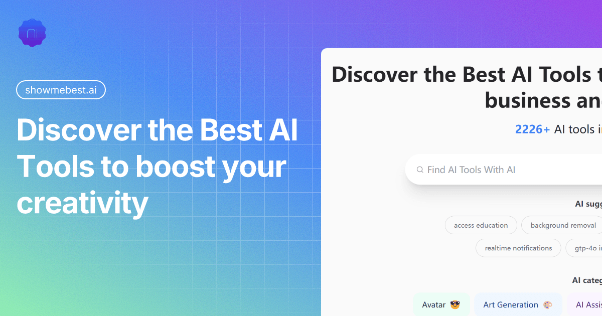 ShowMeBestAI website preview
