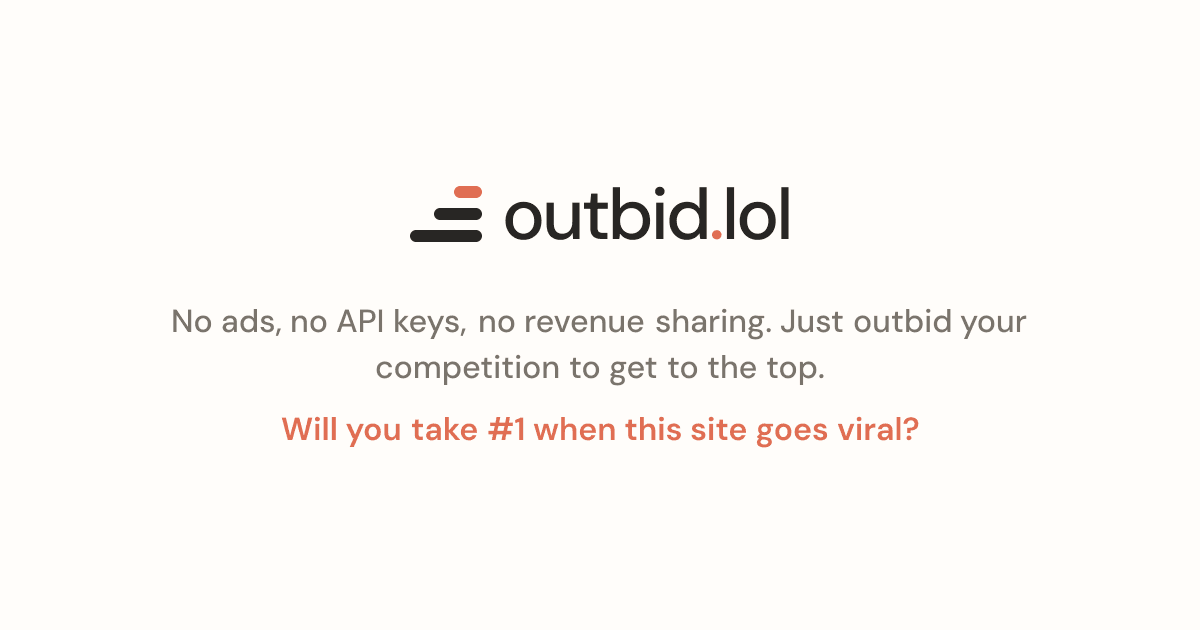 Outbid lol website preview