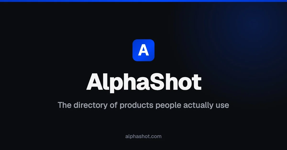 AlphaShot website preview