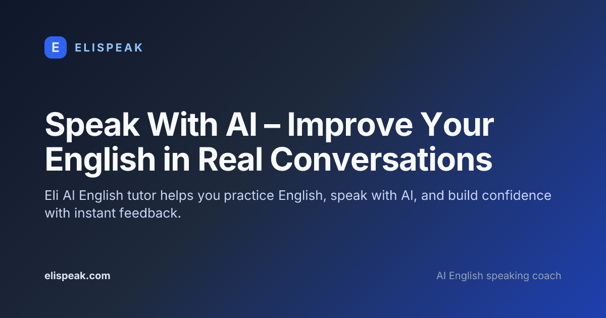Elispeak interface screenshot