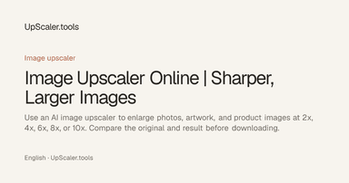 Image Upscaler Tools thumbnail