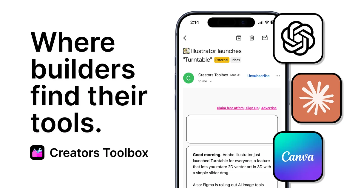 Creators Toolbox interface screenshot