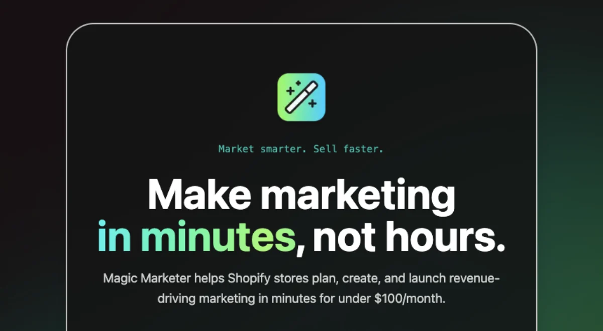 Magic Marketer interface screenshot