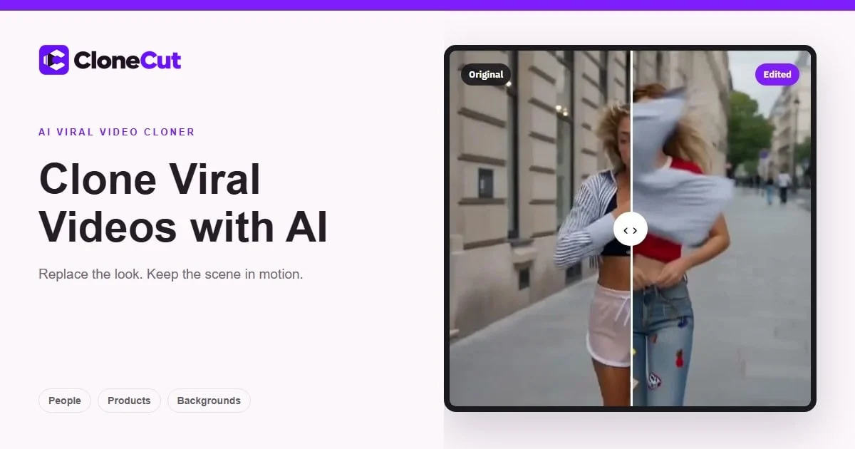 CloneCut AI interface screenshot