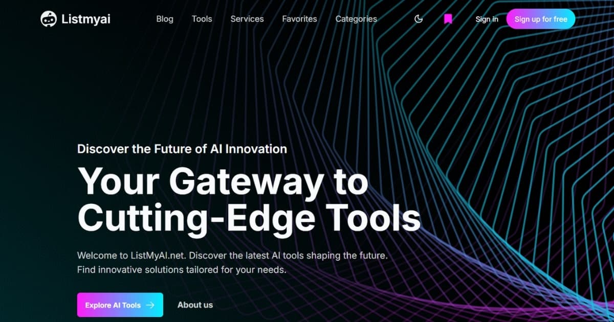 ListMyAI website preview
