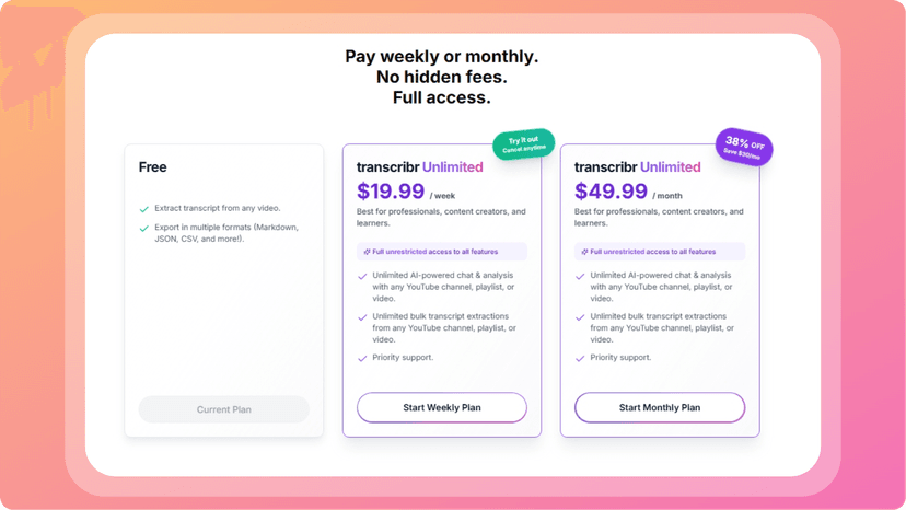 pricing