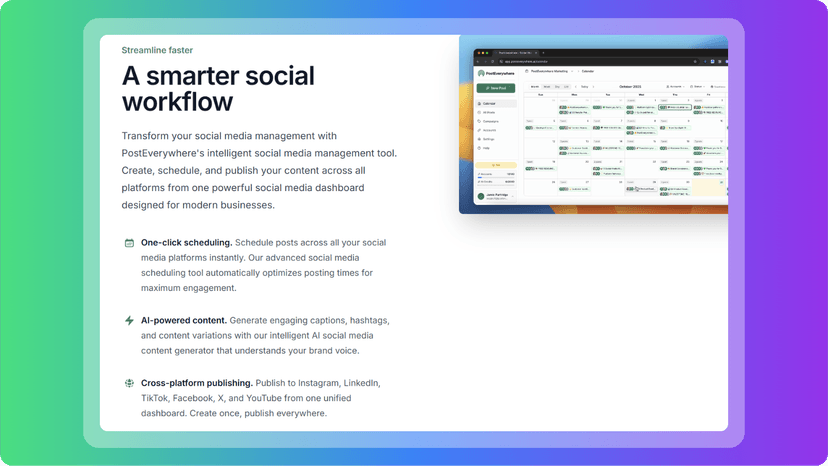 PostEverywhere.ai Landing Page