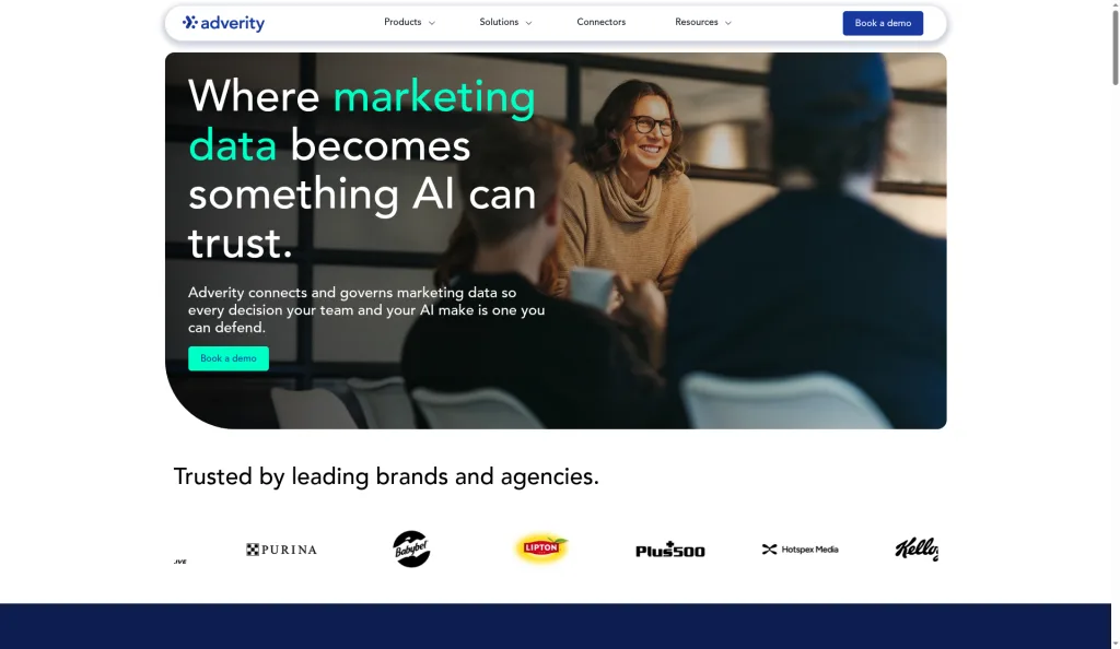 Adverity homepage