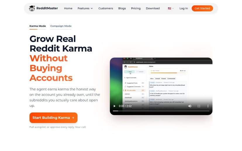 RedditMaster offers Karma Mode and Campaign Mode.