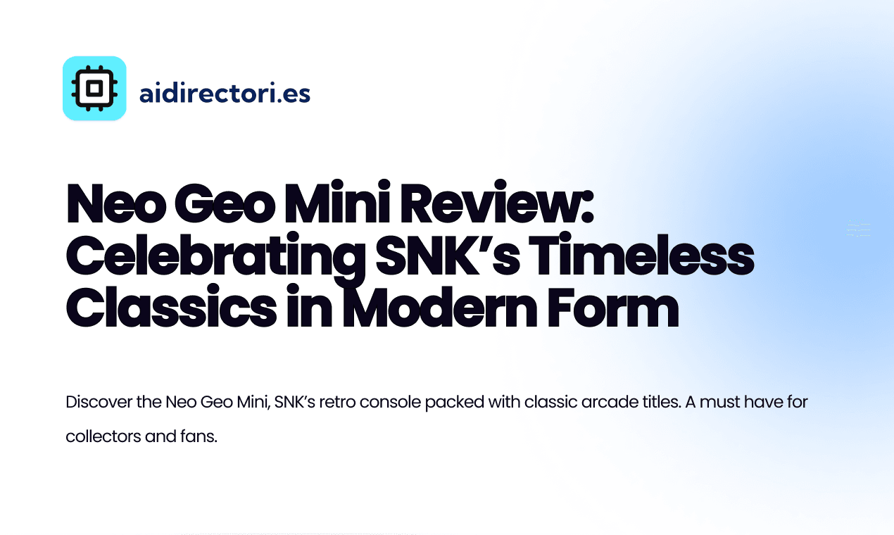Neo Geo Mini Review: Celebrating SNK’s Timeless Classics in Modern Form