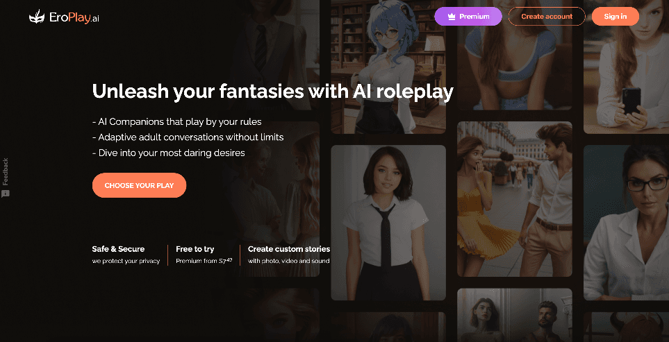 EroPlay interface screenshot