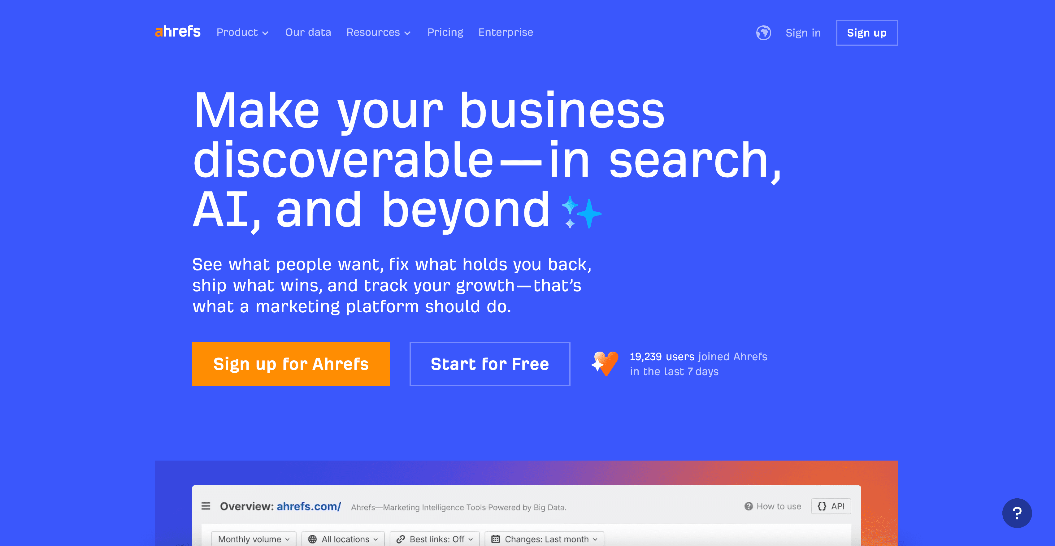 Ahrefs interface screenshot