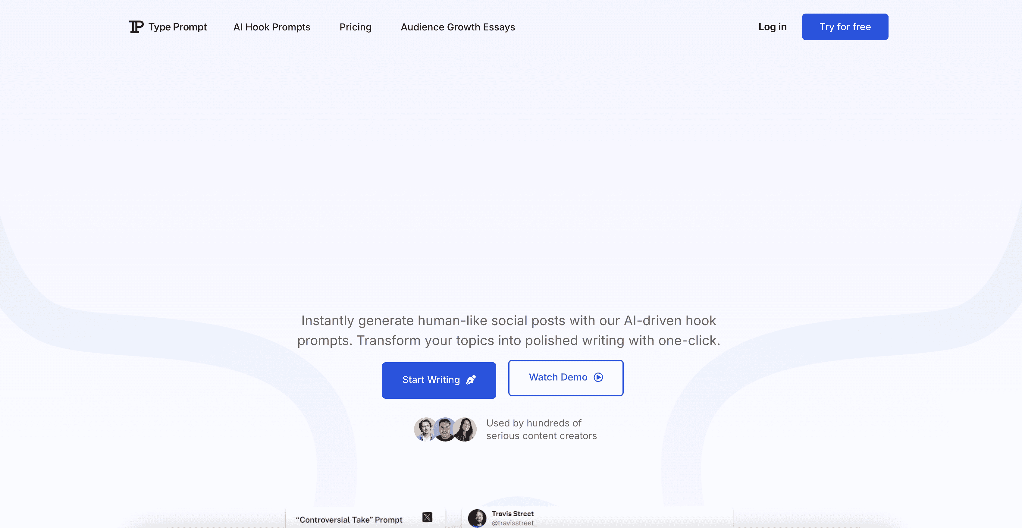 Type Prompt interface screenshot