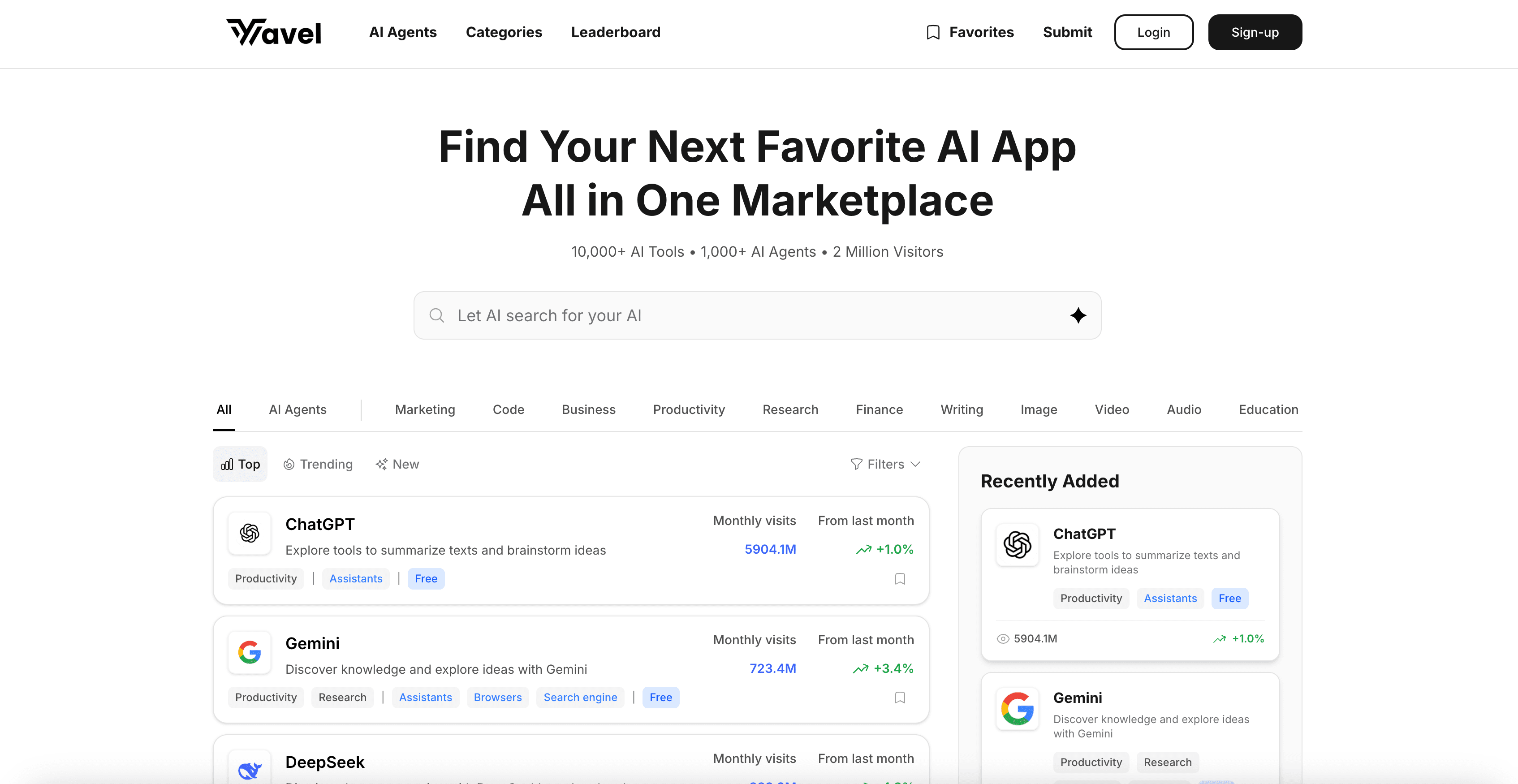 Wavel website preview