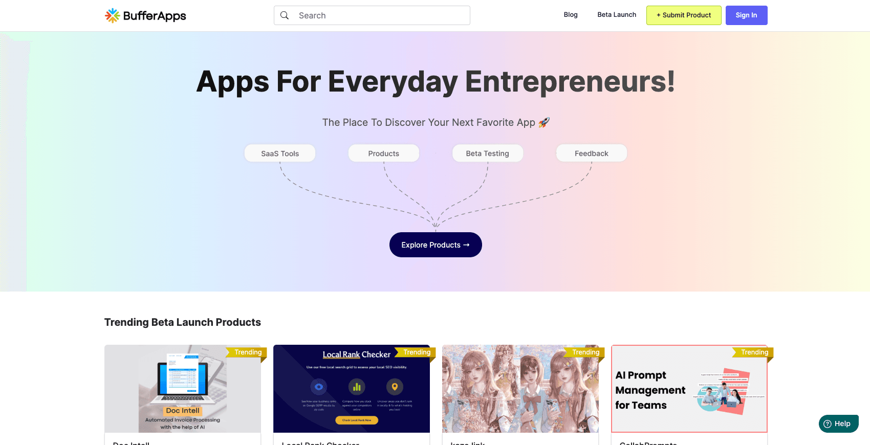 Buffer Apps website preview