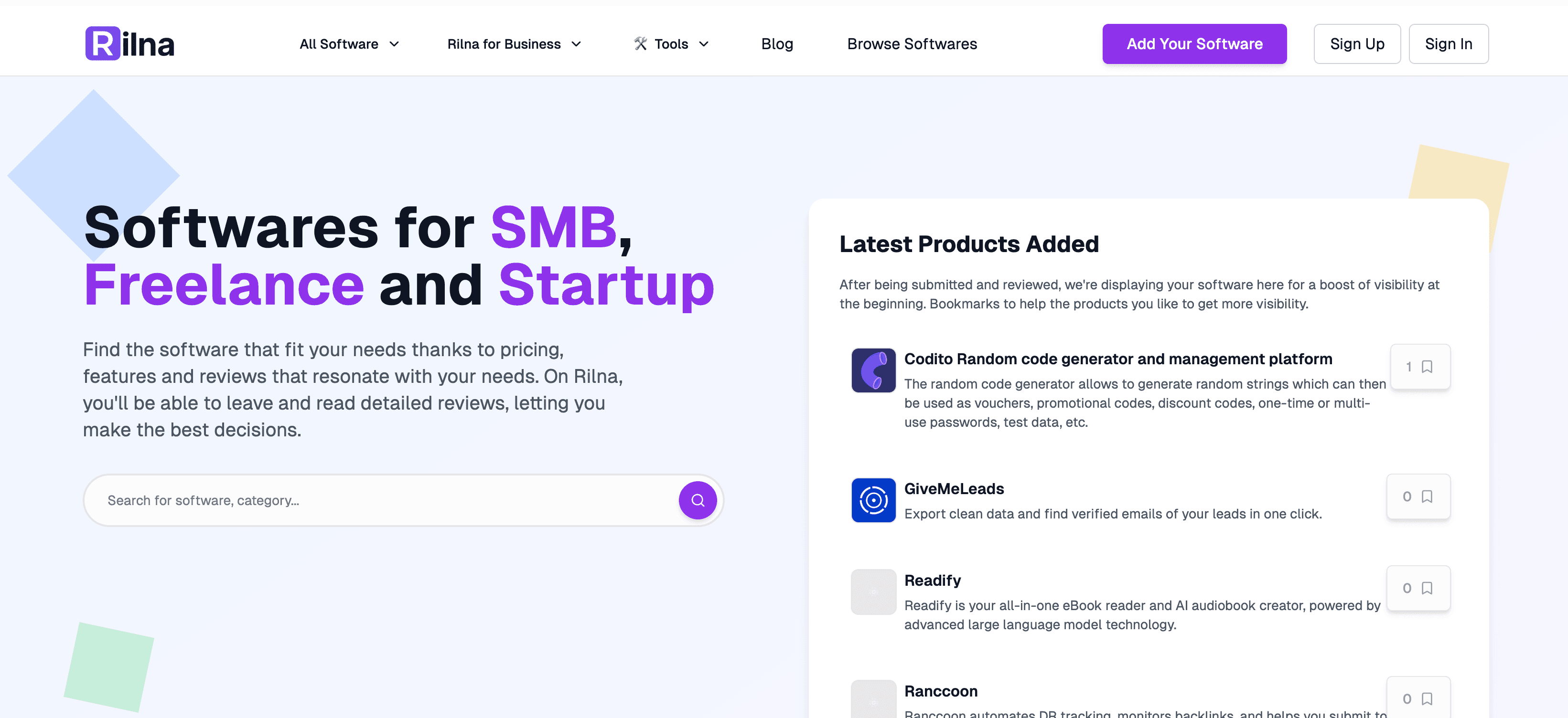 Rilna website preview