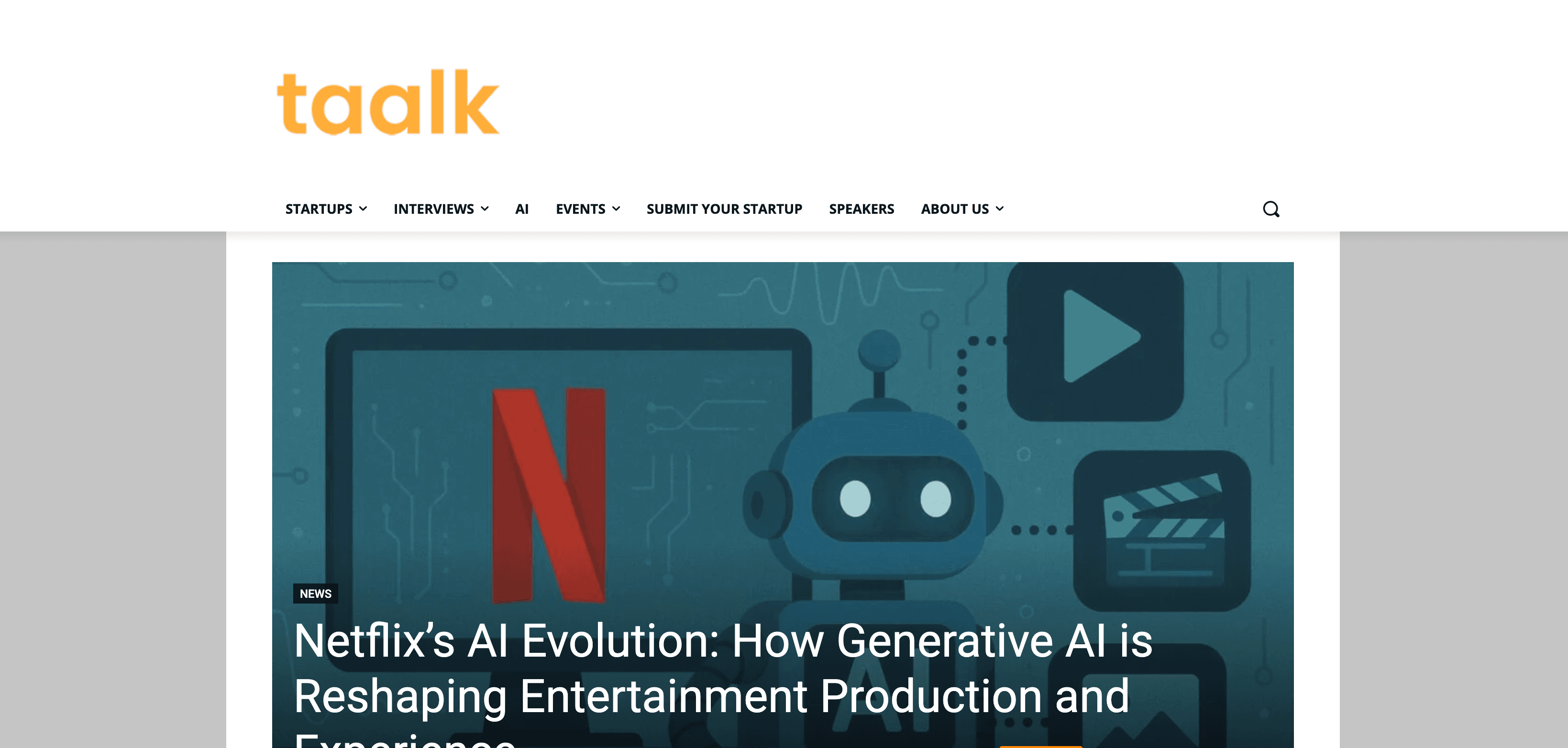 Taalk website preview