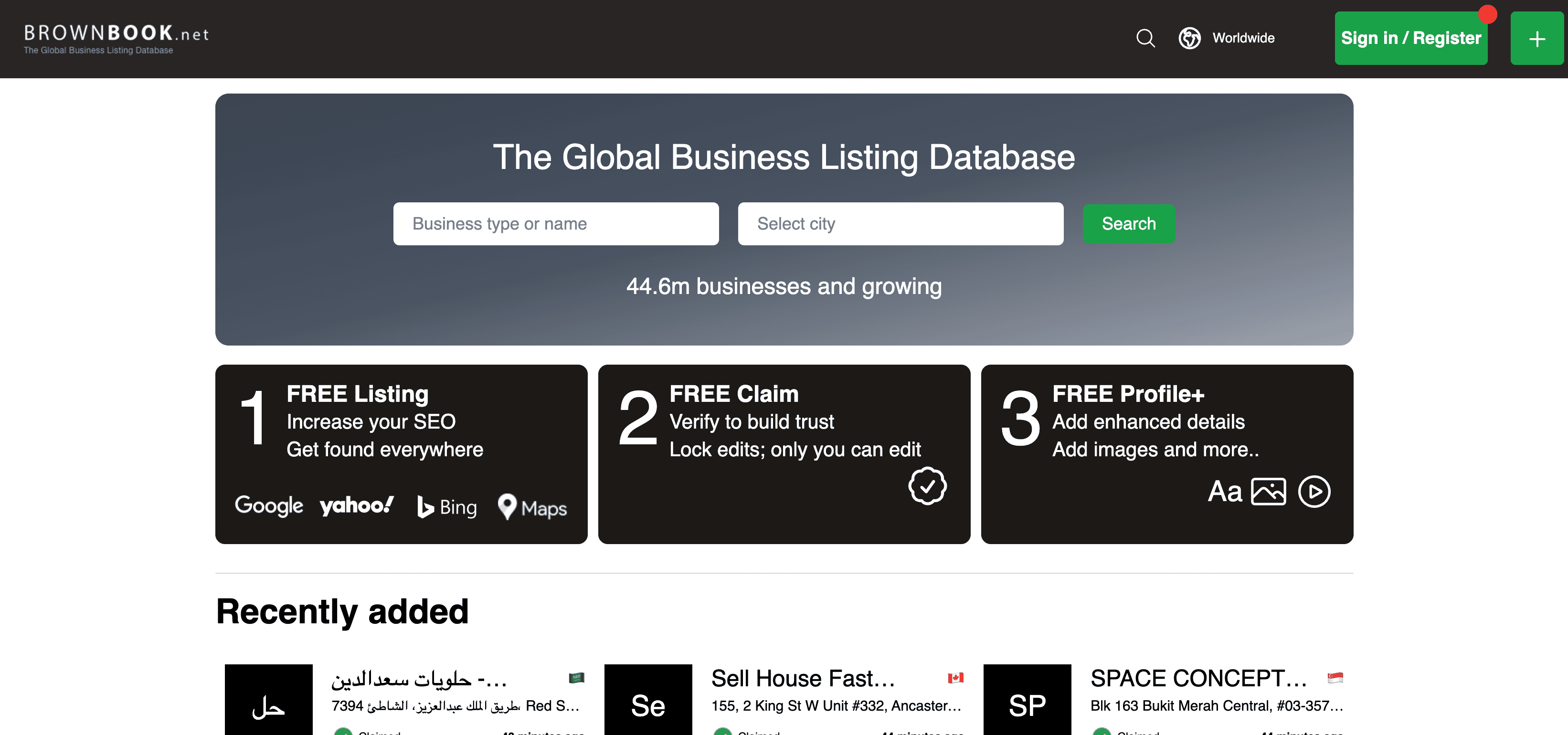 Brownbook website preview