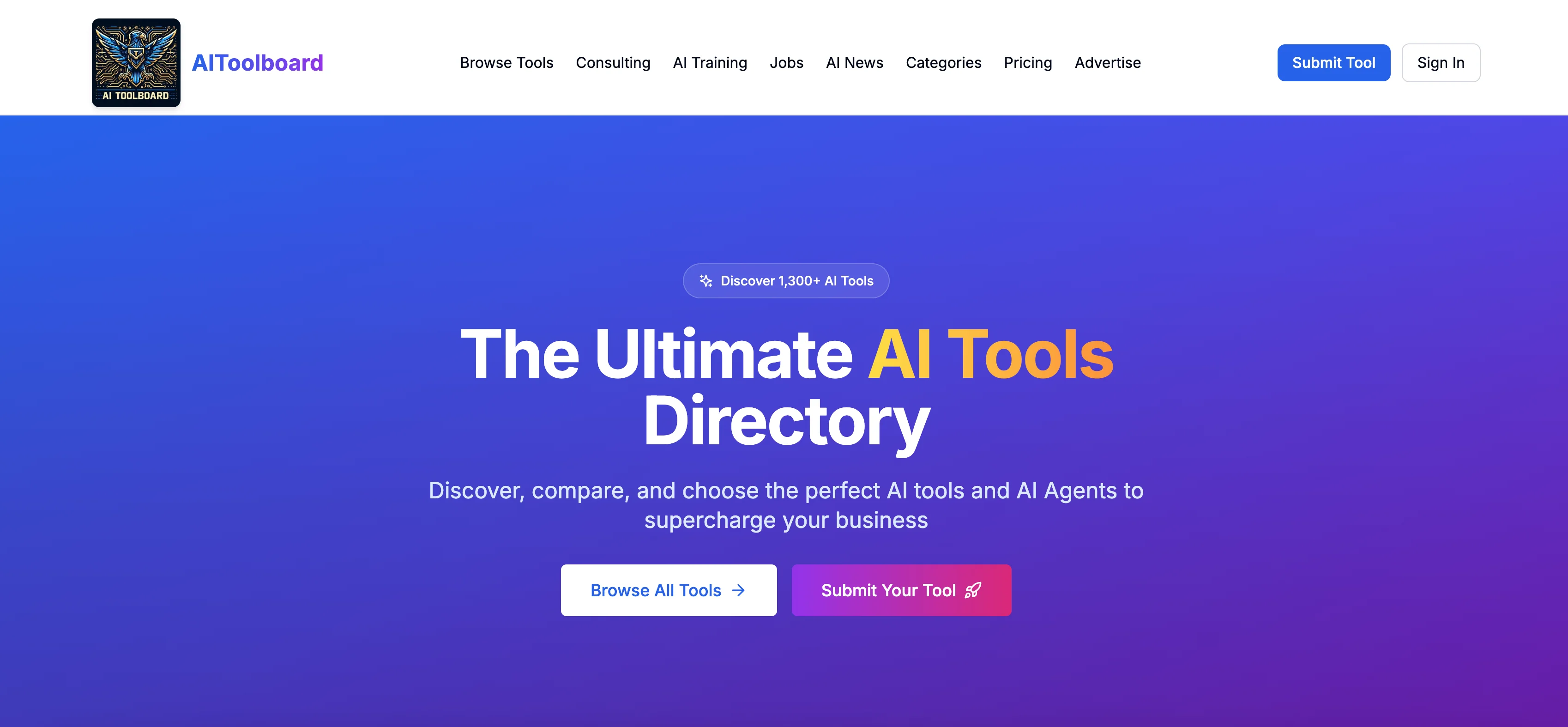 AI Tool Board website preview