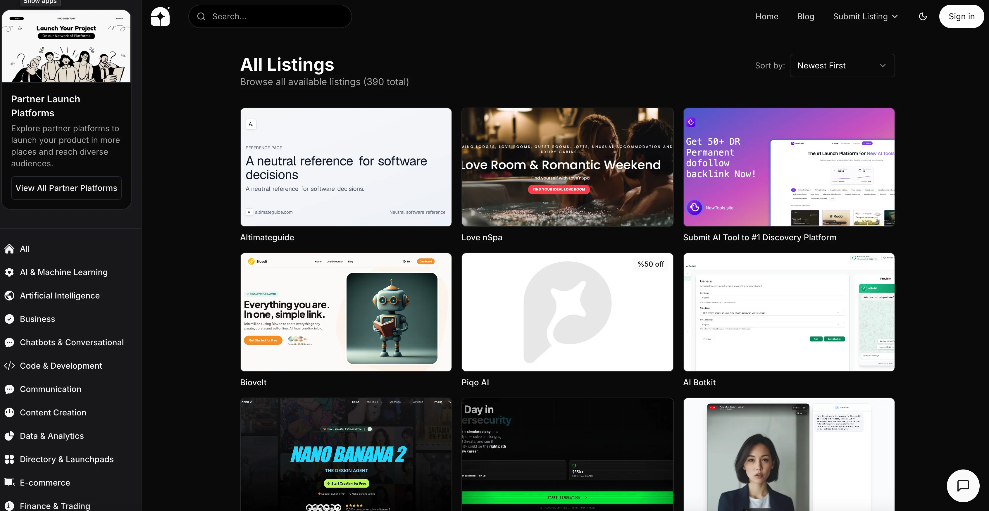 Uno Directory website preview