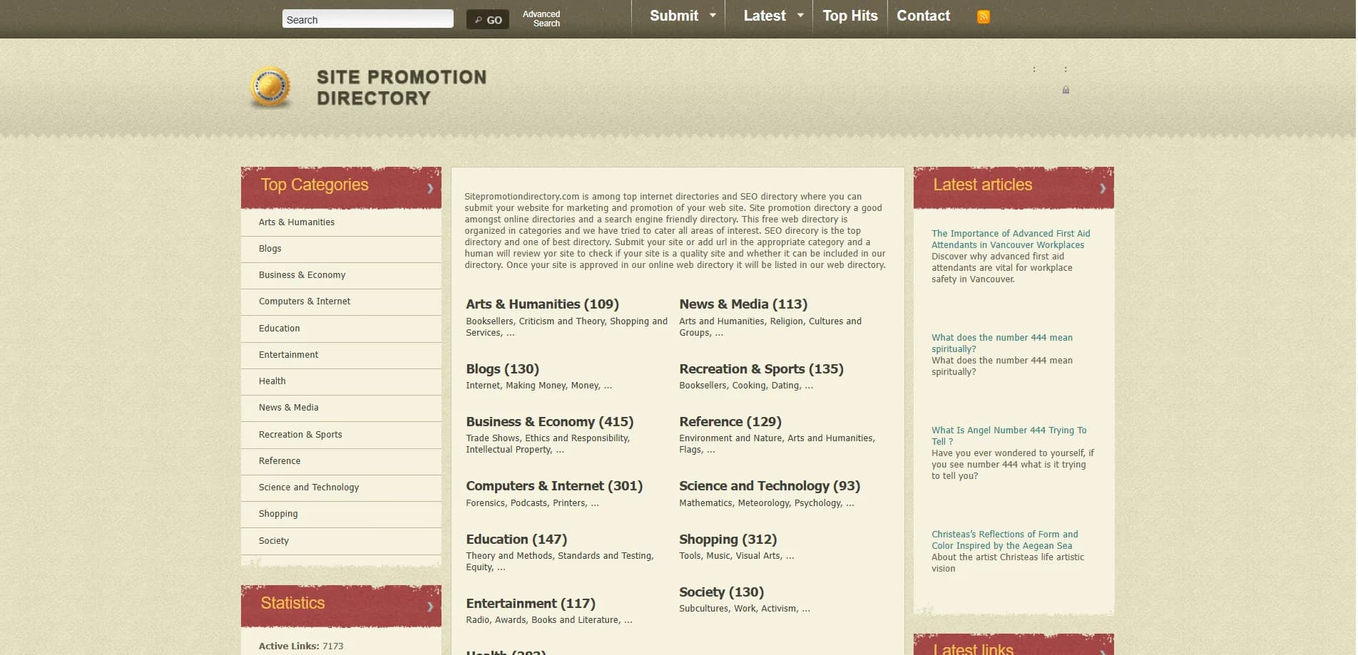 Site promotion directory website preview