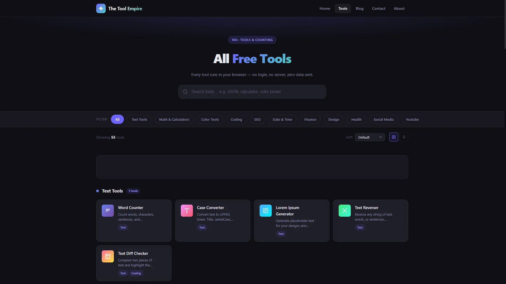 The Tool Empire interface screenshot