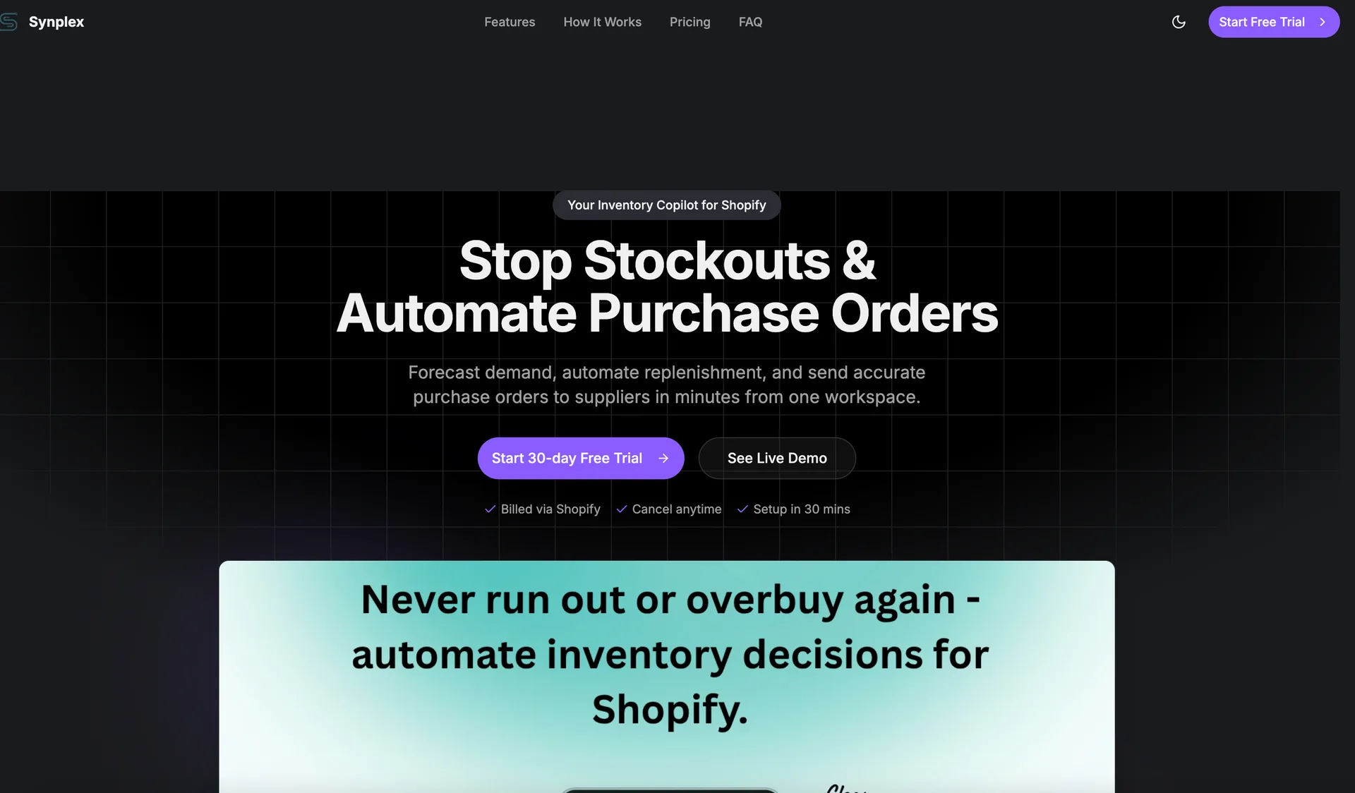 Synplex interface screenshot
