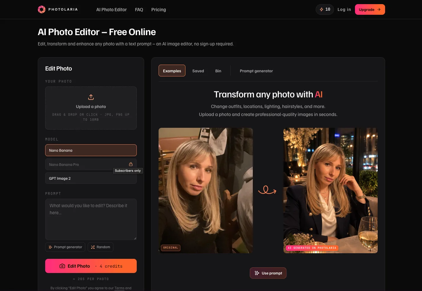 Photolaria interface screenshot