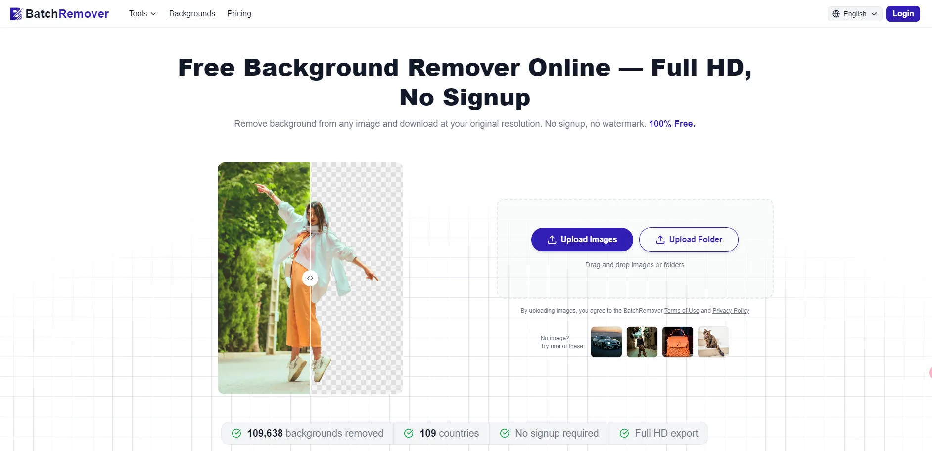 BatchRemover interface screenshot
