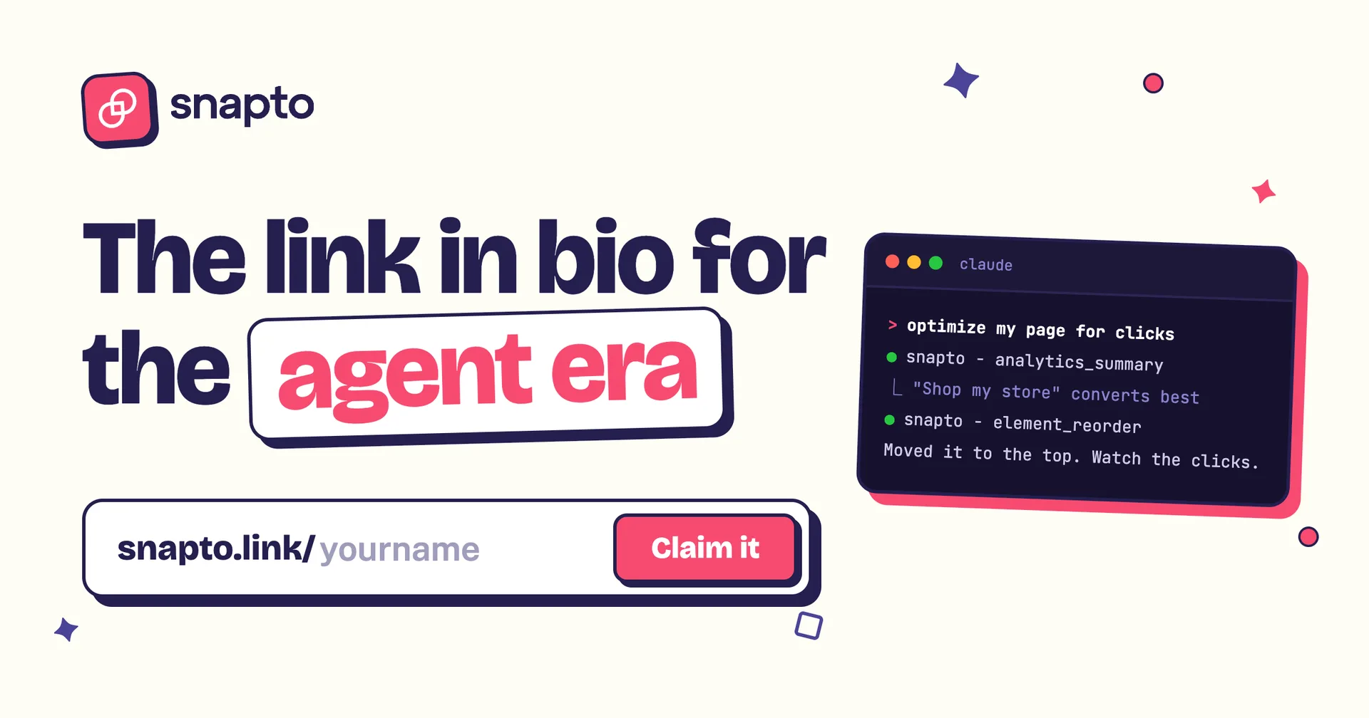 Snapto interface screenshot