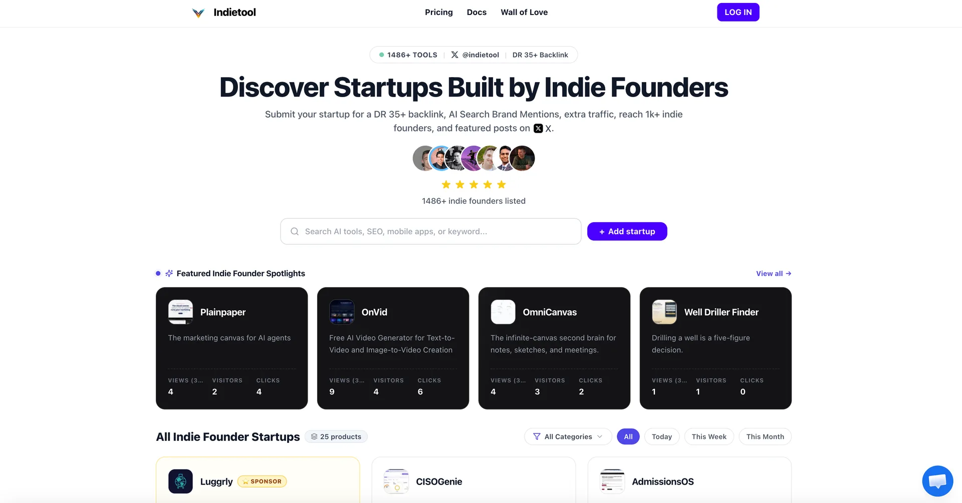 Indietool website preview