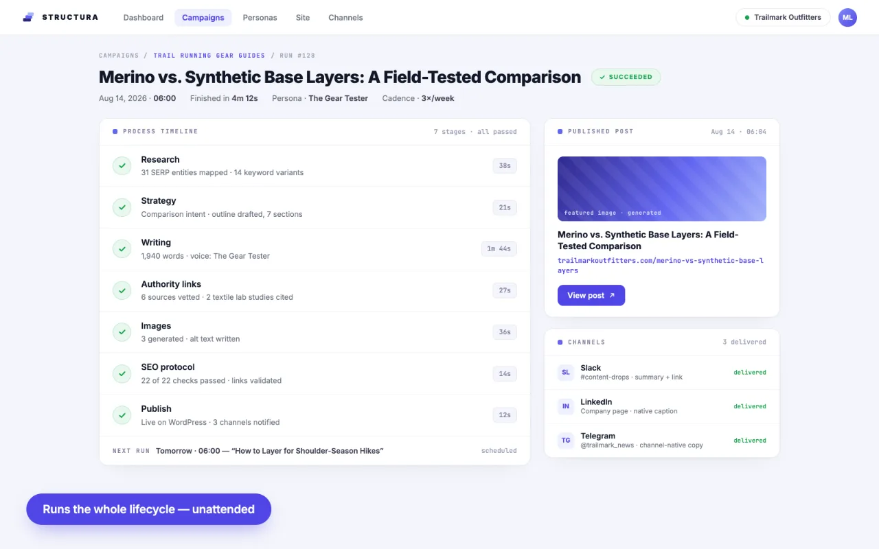 Structura interface screenshot