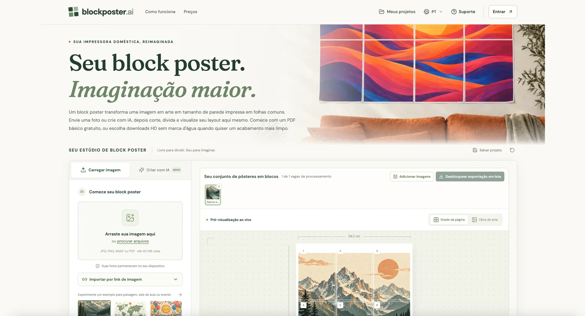 BlockPoster.ai interface screenshot