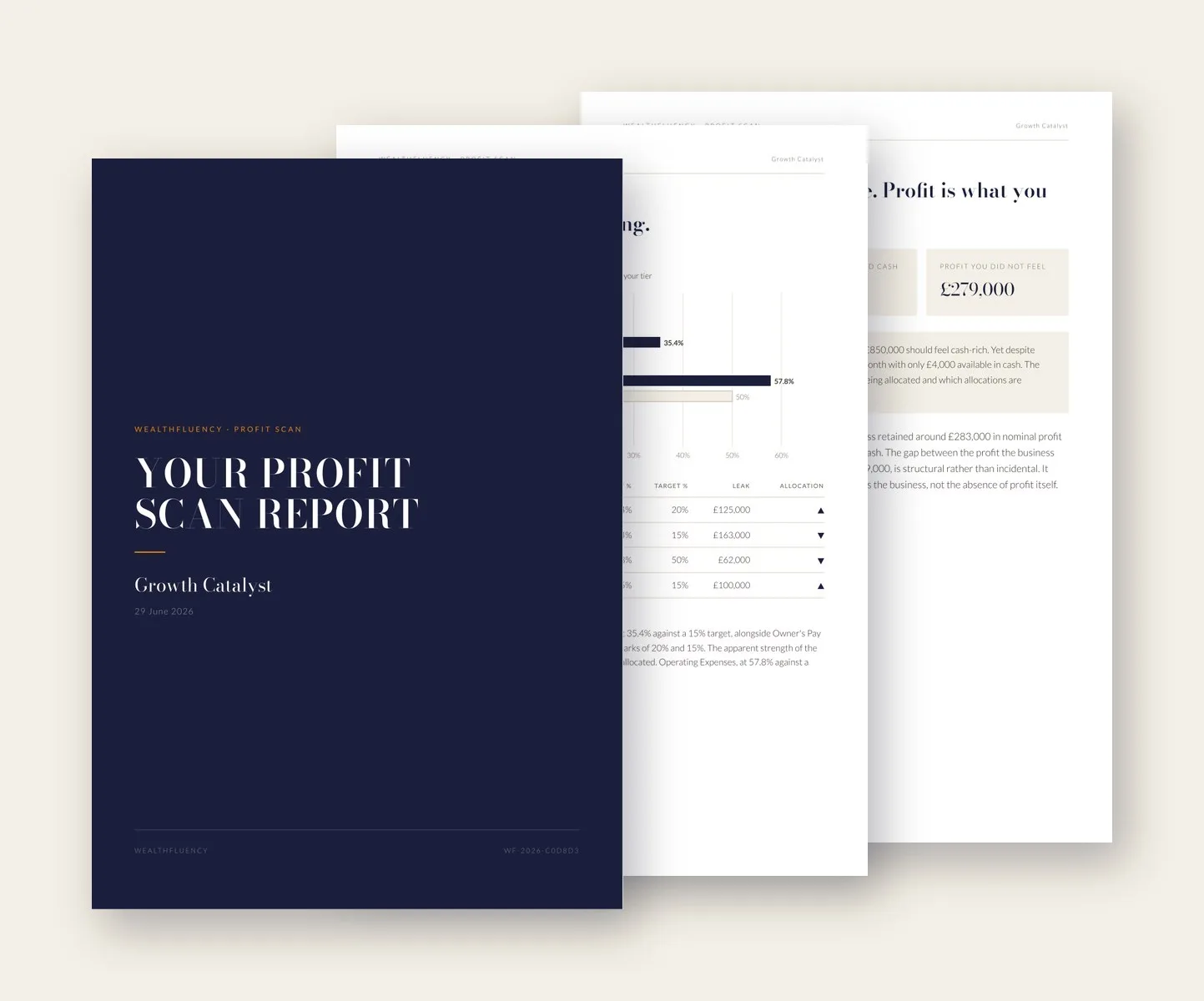 Profit Scan by Wealthfluency interface screenshot