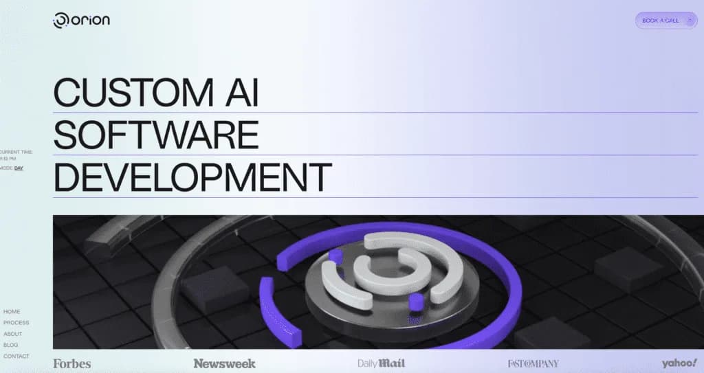 Orion AI Software interface screenshot