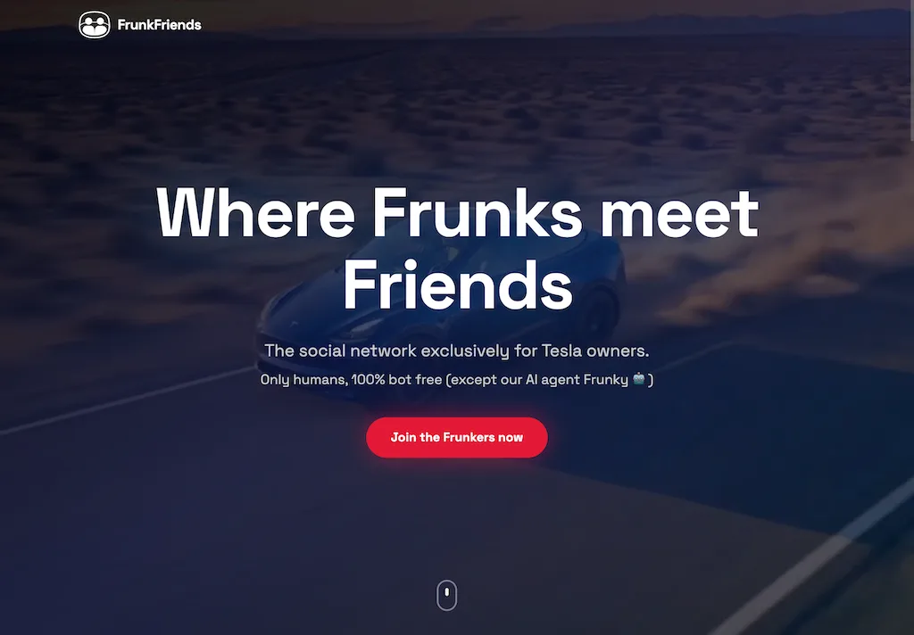 FrunkFriends interface screenshot
