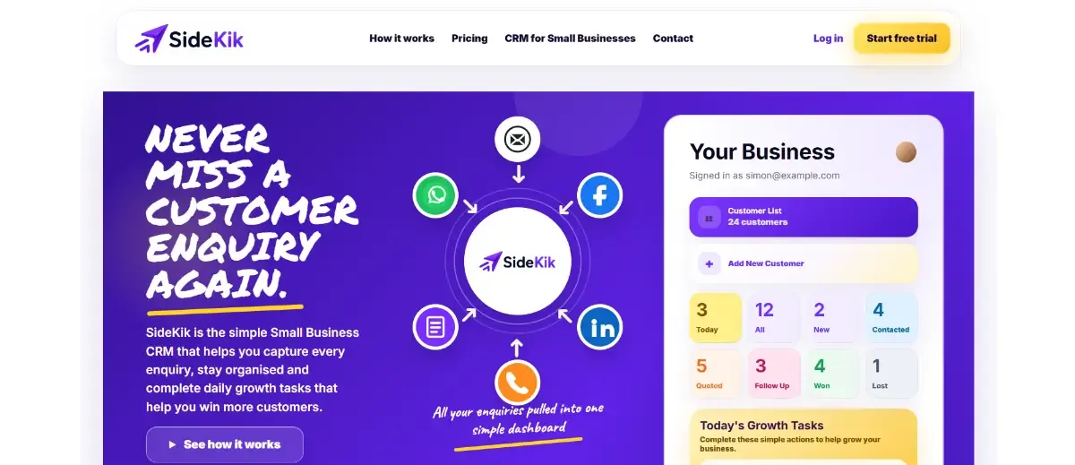 SideKik interface screenshot