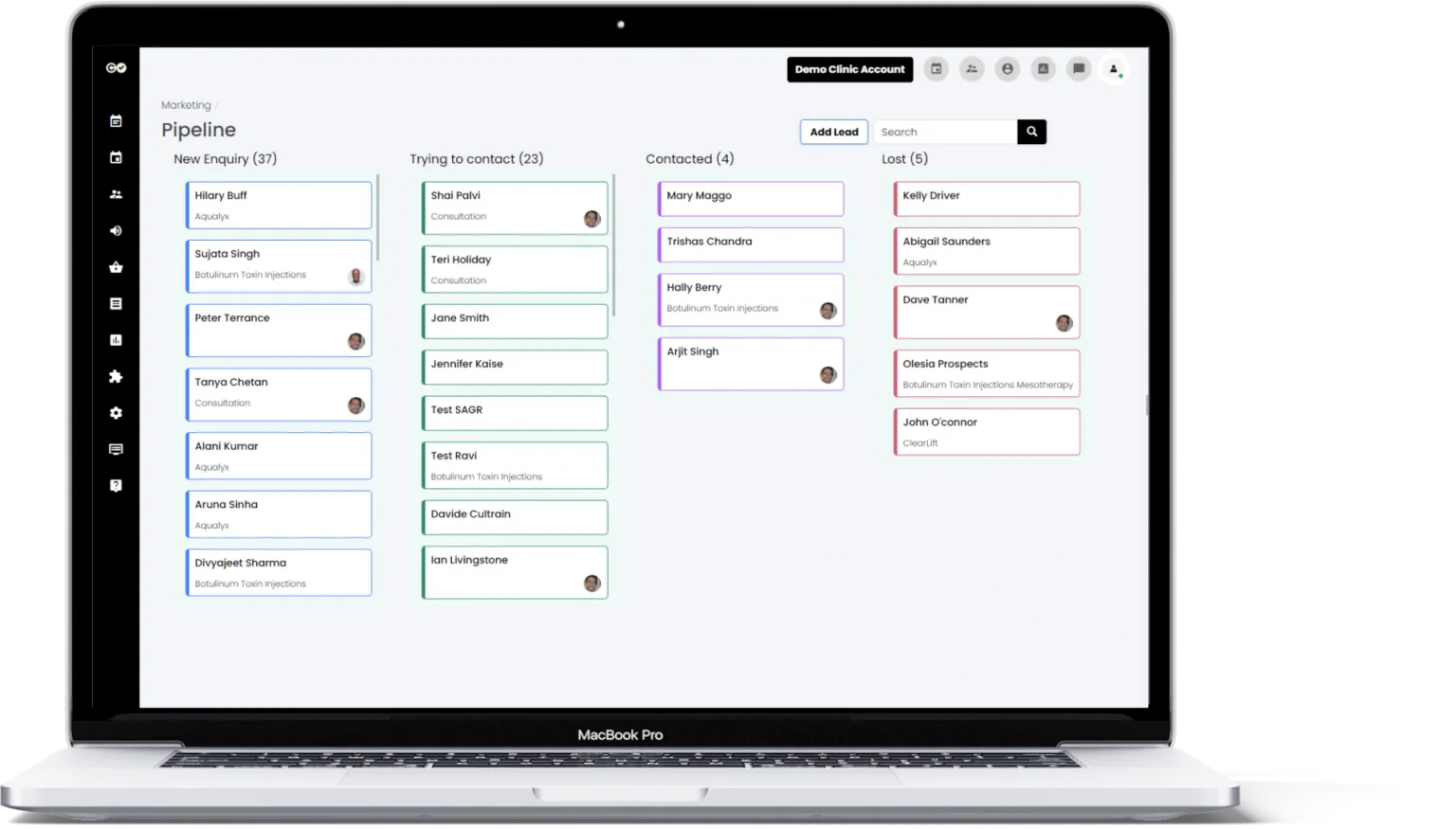 Consentz interface screenshot