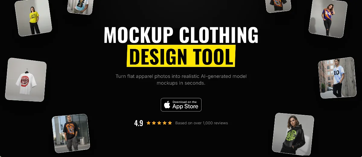 Mockup Clothing Design Tool interface screenshot