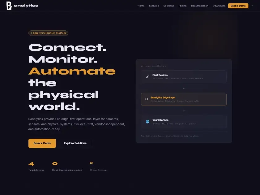 Banalytics interface screenshot