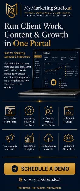 My Marketing Studio.ai interface screenshot