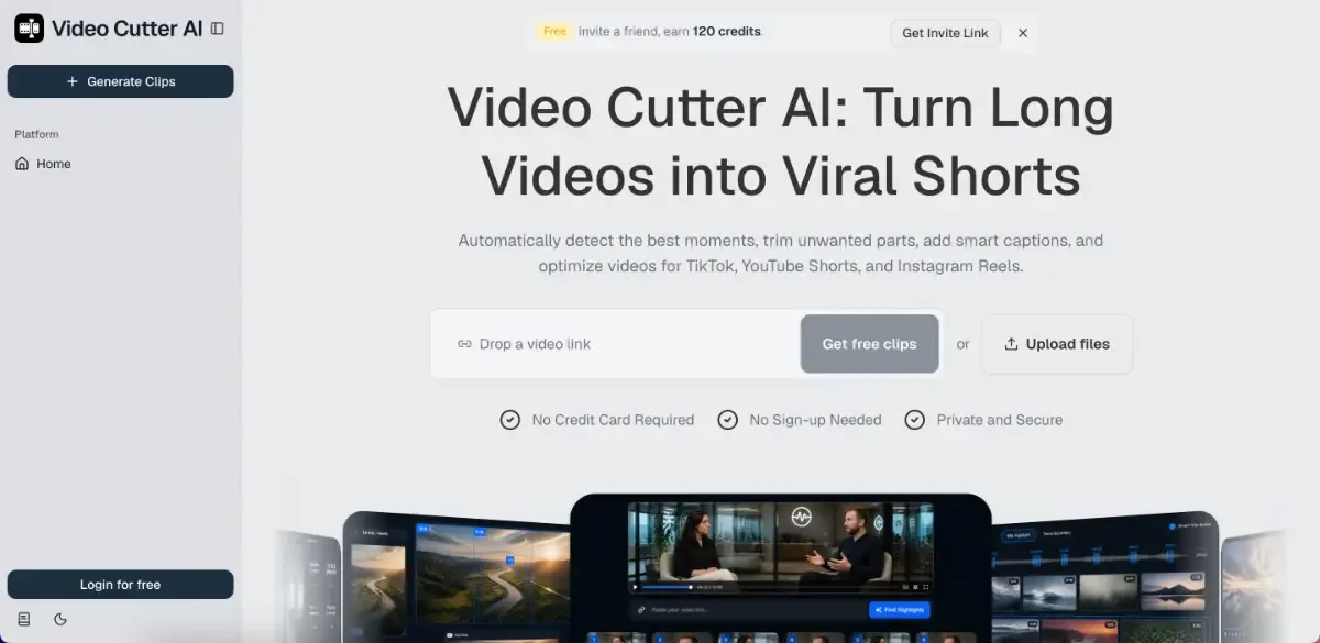 Video Cutter AI interface screenshot