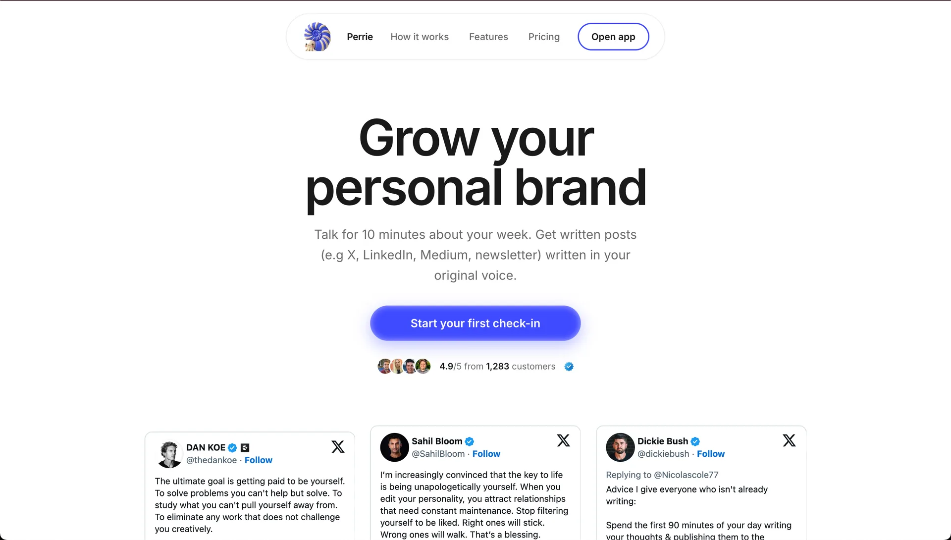 Perrie interface screenshot