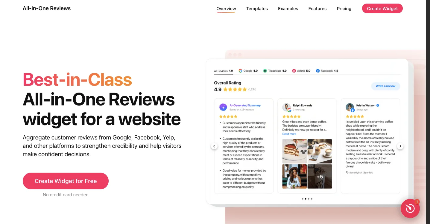 JustReviews by Elfsight interface screenshot