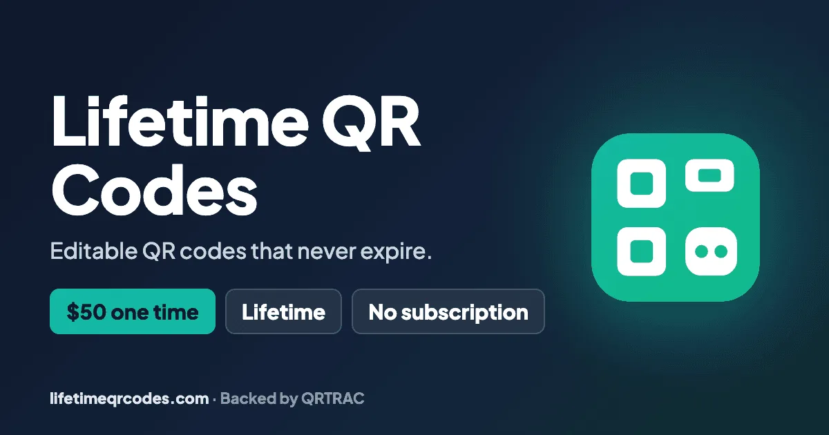 Lifetime QR Codes interface screenshot