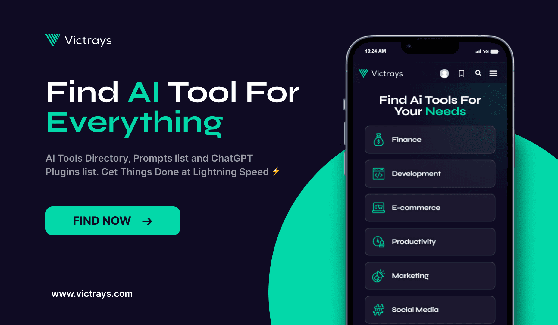 Victrays website preview