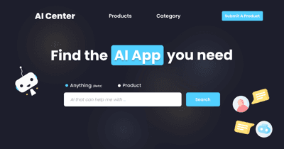AI Center website preview