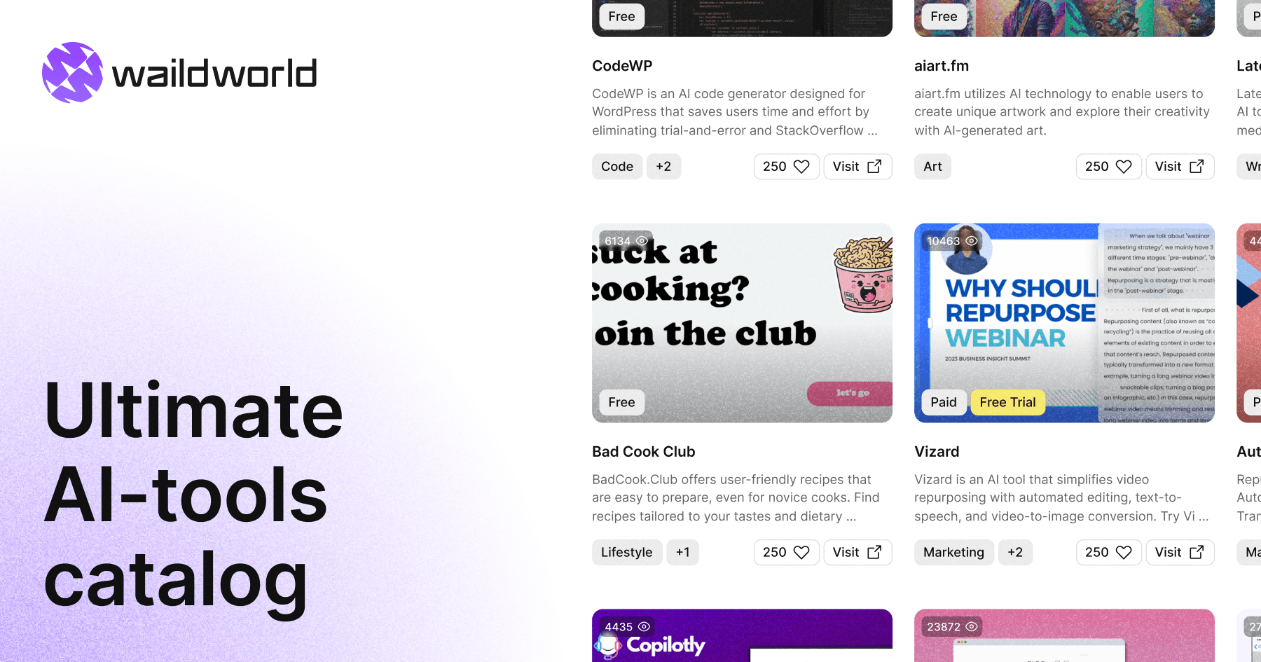 WaildGorld website preview